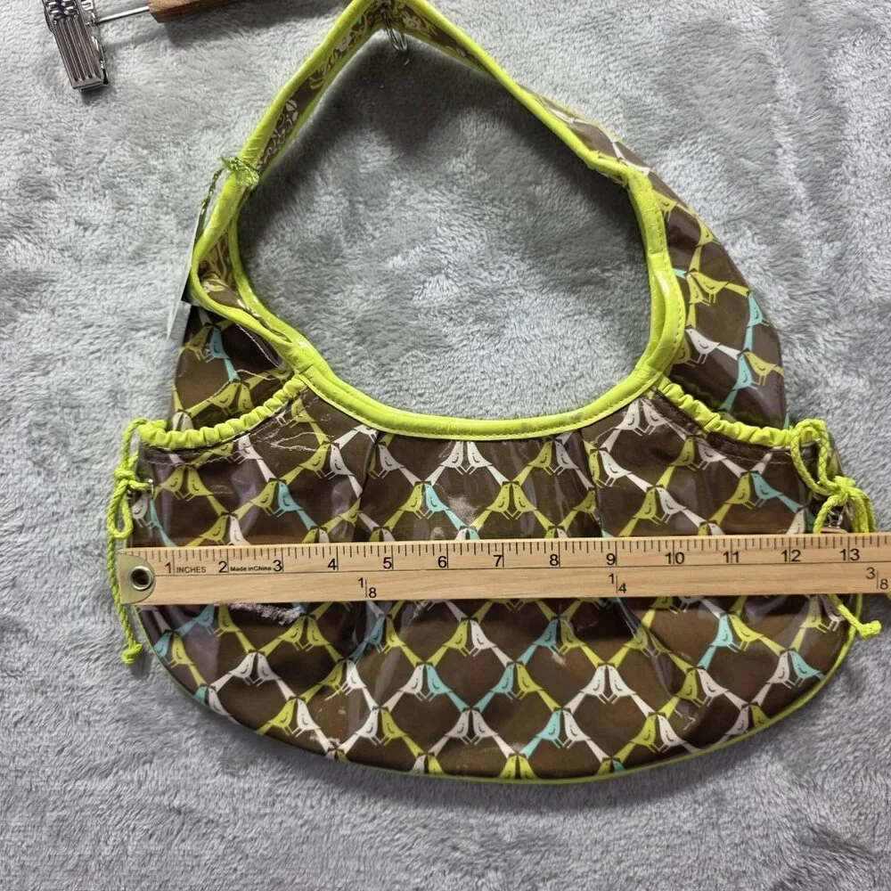 Vera Bradley Tied Together Hobo Bag Womens Brown Sittin in a Tree Birds Purse